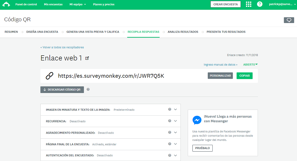 Llega a más encuestados con los códigos QR SurveyMonkey