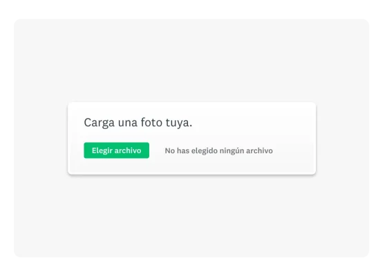 Captura de pantalla de un tipo de pregunta de carga de archivo en formato de encuesta