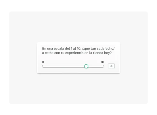 Encuesta para calificar la experiencia de un cliente en una tienda