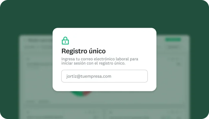 Ventana que muestra la opción de inicio de sesión con registro único (SSO)