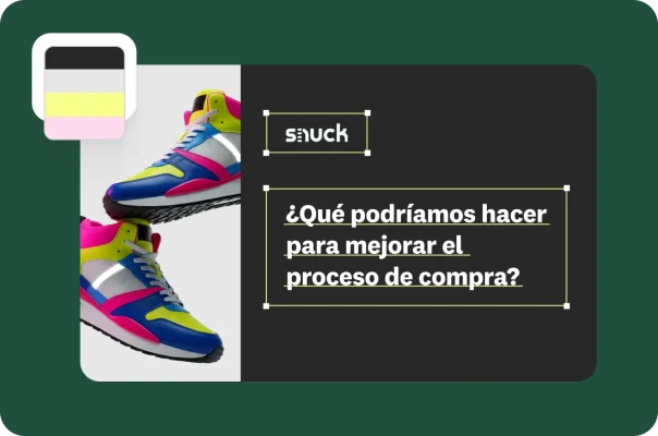 Captura de pantalla de una encuesta en proceso de diseño, con la siguiente pregunta: “¿Qué podríamos hacer para mejorar el proceso de compra?”.