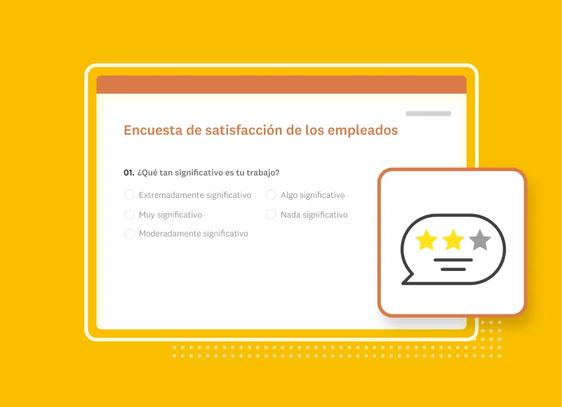 Captura de pantalla de la plantilla de encuesta de SurveyMonkey sobre la satisfacción de los empleados