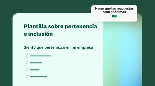 Plantilla de encuesta de inclusión y pertenencia