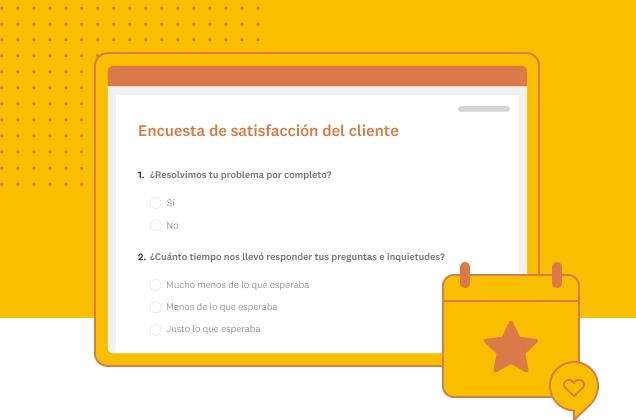 Captura de pantalla de la plantilla de encuesta de SurveyMonkey sobre satisfacción del cliente