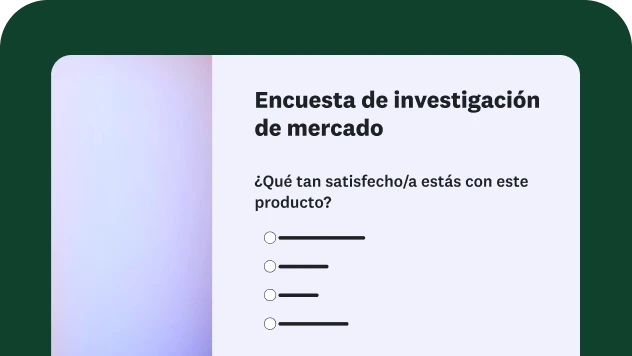 Plantilla de encuesta de investigación de mercado