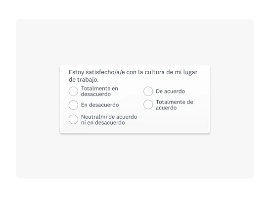 Encuesta de satisfacción de los empleados
