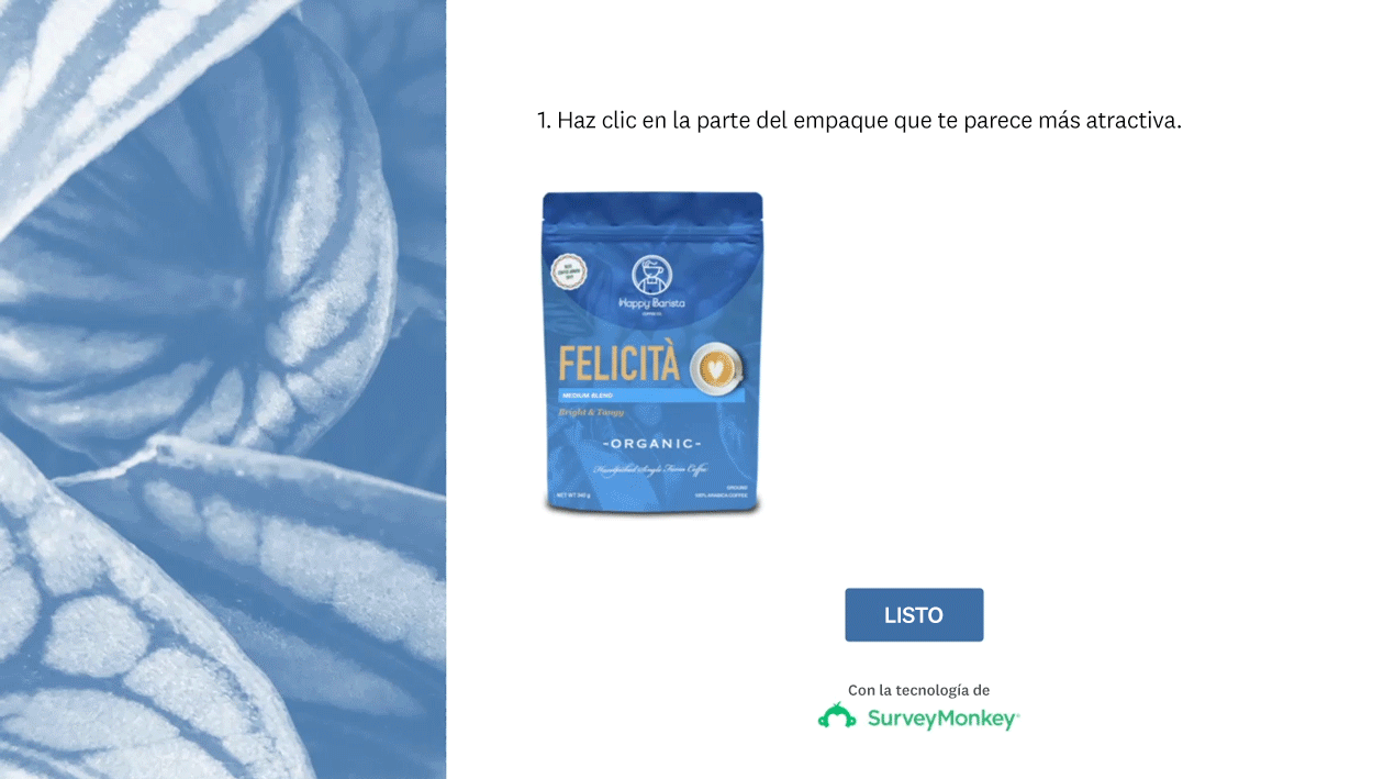 Ejemplo de encuesta sobre un producto