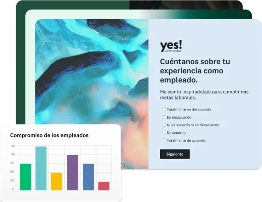 Encuesta de compromiso de los empleados de YES Communities, con la tecnología de SurveyMonkey