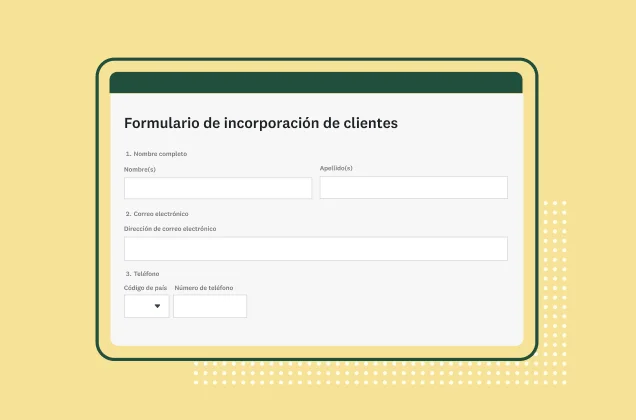 Captura de pantalla del formulario de SurveyMonkey de solicitud de incorporación de clientes