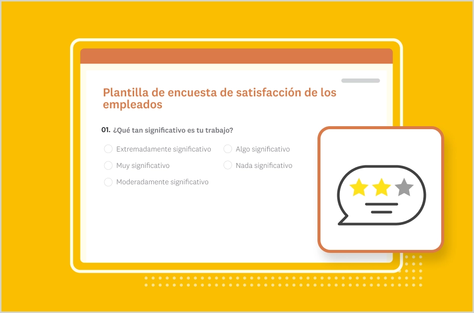 Captura de pantalla de la plantilla de encuesta de SurveyMonkey sobre la satisfacción de los empleados