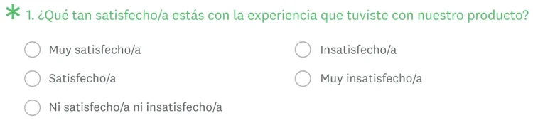 pregunta cerrada de opción múltiple