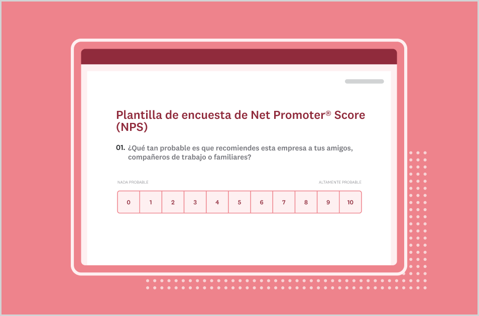 Captura de pantalla de la plantilla de encuesta Net Promoter Score (NPS) de SurveyMonkey