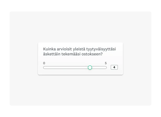 Esimerkki liukuvan asteikon kysymyksestä