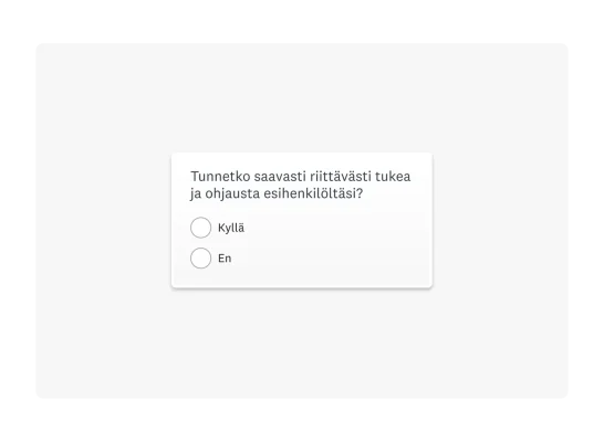 Vastakkaiset vaihtoehdot kyselytutkimuksen muodossa