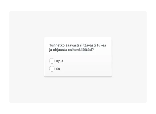 Vastakkaiset vaihtoehdot kyselytutkimuksen muodossa