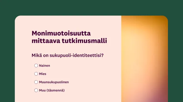 Monimuotoisuutta mittaavan kyselytutkimuksen malli