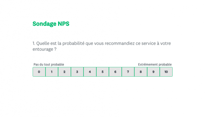 sondage question NPS
