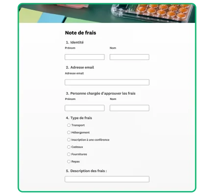 exemple de note de frais