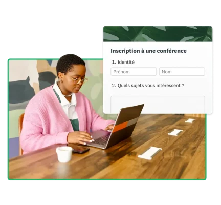 woman working on laptop