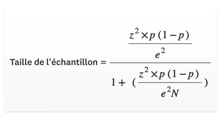 Formule de calcul de la taille de l’échantillon