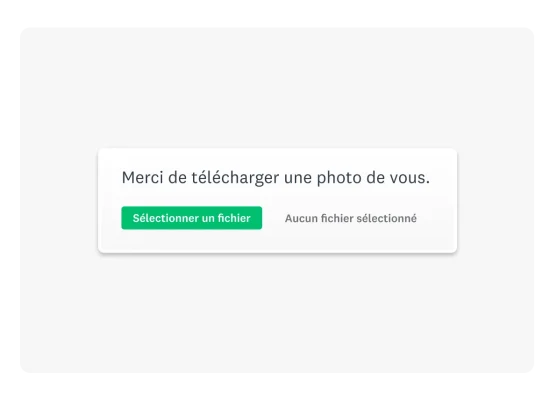 Exemple de question de type Chargement de fichier