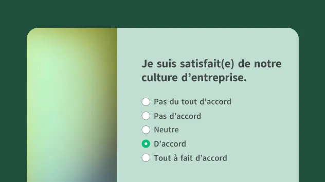 Modèle de sondage pulse sur la culture d’entreprise
