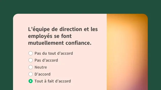 Modèle de sondage sur l'engagement des employés