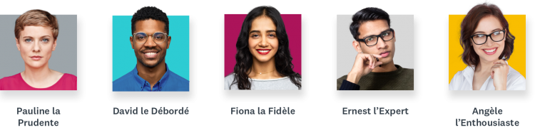 portrait de 5 buyer personas