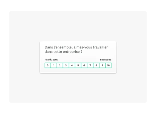 exemple de question de type Échelle de Likert dans un questionnaire CSAT