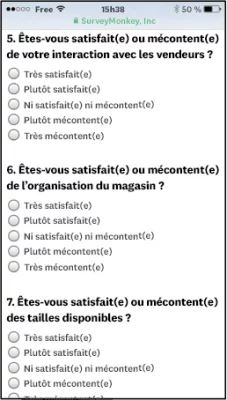 Questions individuelles sur un appareil mobile
