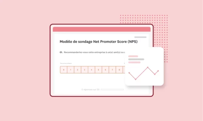 Capture d’écran du modèle de sondage Net Promoter Score de SurveyMonkey