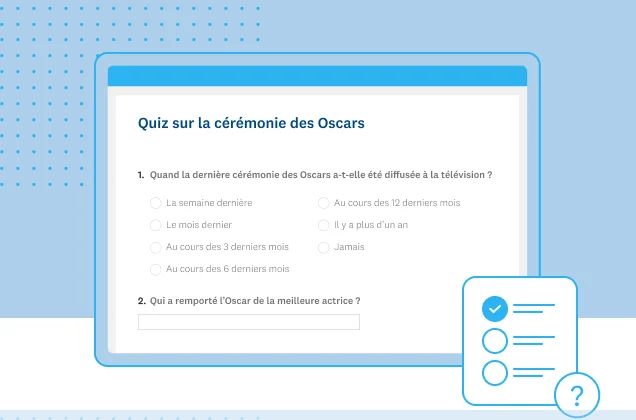 Screenshot of SurveyMonkey TV award show survey template