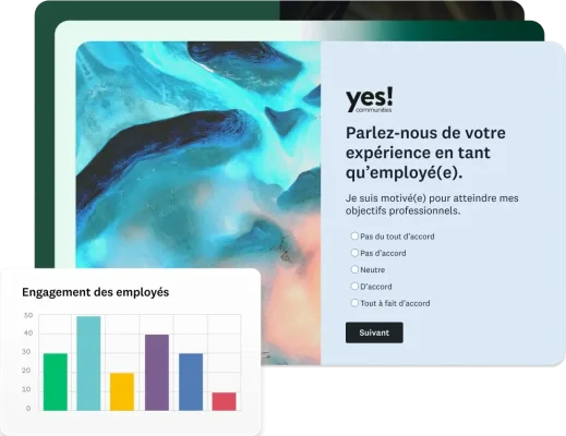 Sondage de YES Communities sur l’engagement des employés, optimisé par SurveyMonkey