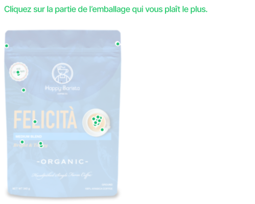 Exemple de produit avec les clics des participants