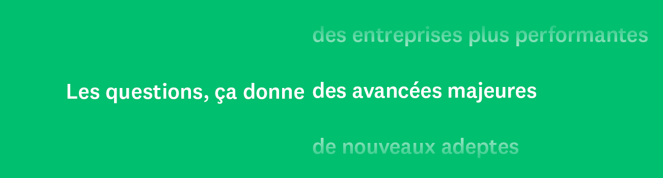 Une animation montrant l’importance de poser des questions pour votre entreprise
