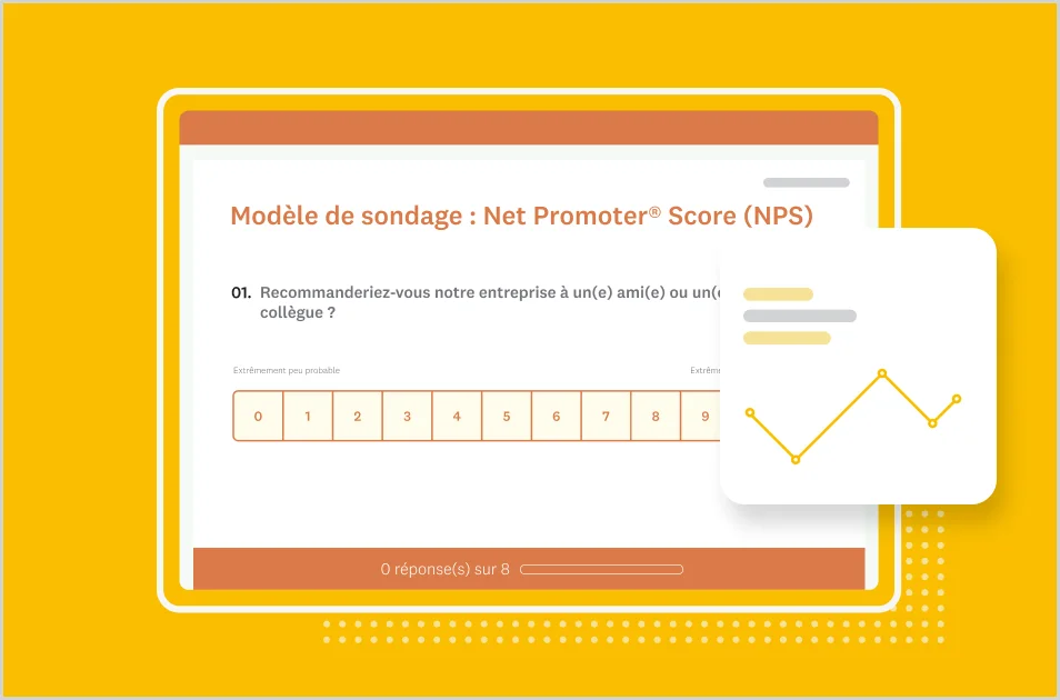 Capture d’écran du modèle de sondage Net Promoter Score de SurveyMonkey