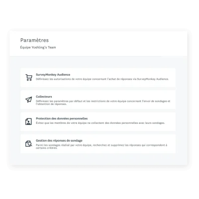 Définissez les paramètres de votre équipe