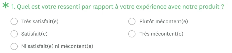 question fermée à choix multiple