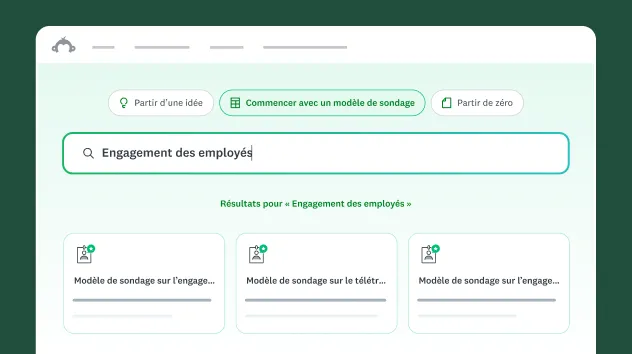 Recherche d’un modèle de sondage sur l’engagement des employés