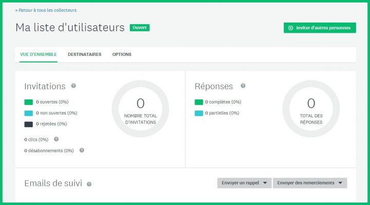 Statut des réponses