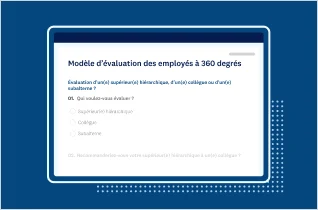 Modèle de sondage pour l’évaluation des employés à 360 degrés