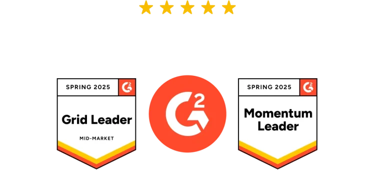 Due badge G2 per la primavera 2025: Grid Leader e Momentum Leader.