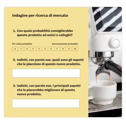 Esempio di sondaggio di marketing