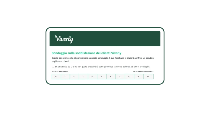 Schermata verde di un'indagine NPS