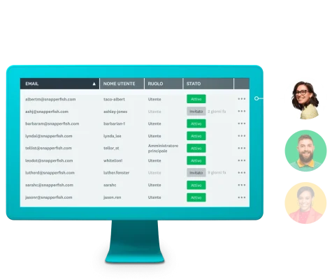 Computer con un elenco di indirizzi email