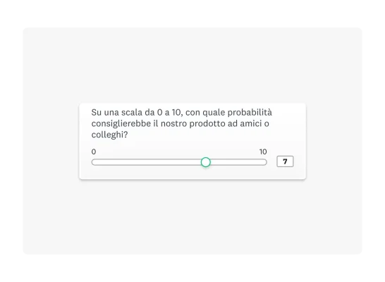 Esempio di domanda NPS