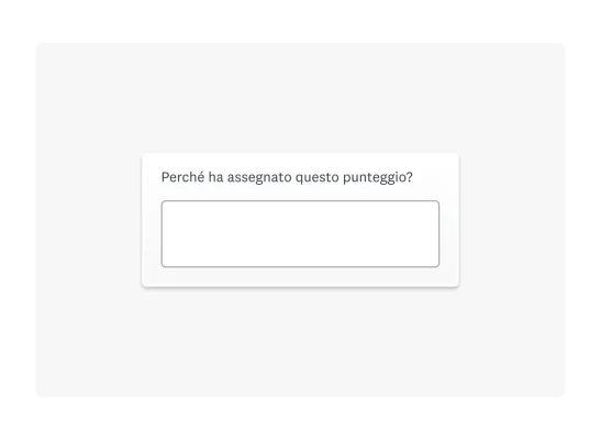 Domanda NPS® a risposta aperta in formato indagine