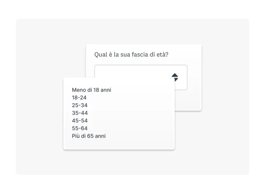 Esempio di domanda a tendina