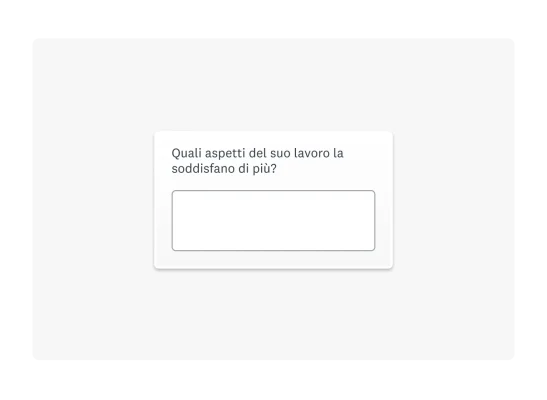 Esempio di domanda a risposta aperta