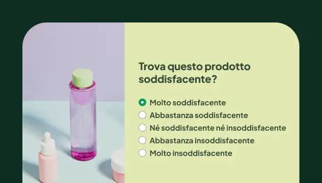 Domanda sulla soddisfazione per il prodotto